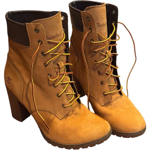 Timberland Allington Mid Lace-Up Boot wheat winter fall style  3.5" heel size 9 - Picture 10 of 16